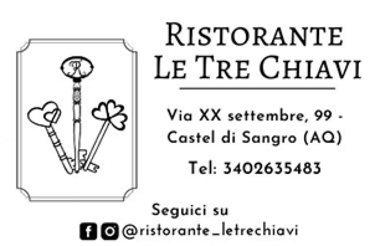 Banner Ristorante Le Tre Chiavi 306 per 198 pixel